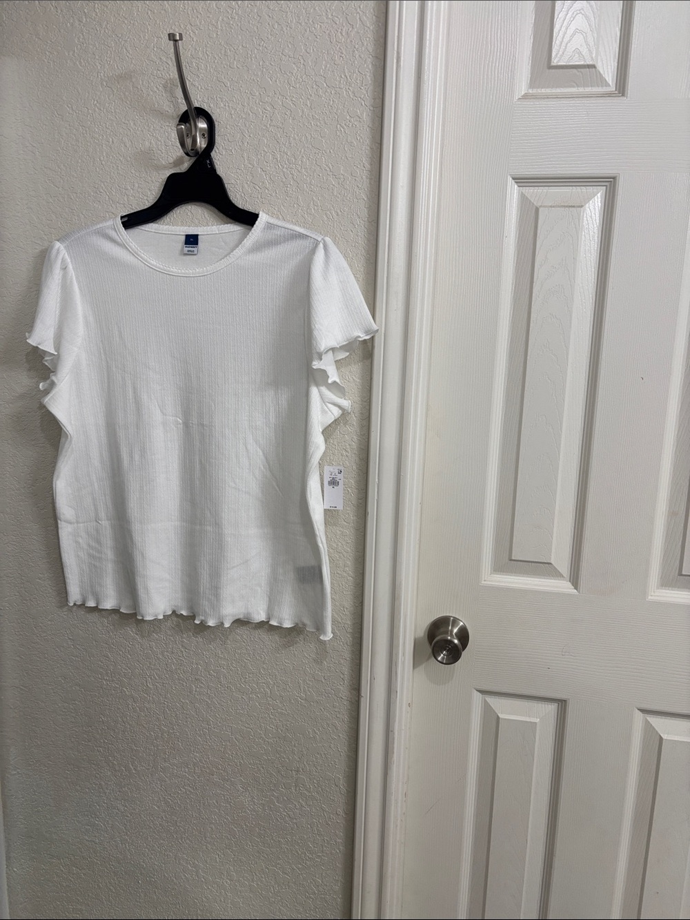 Old Navy White Ruffle Sleeve Tee -Brand New w Tags